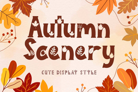 Autumn Scenery Font Prasetya Letter 