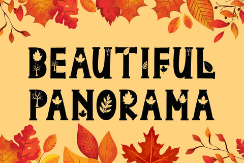 Autumn Scenery Font Prasetya Letter 