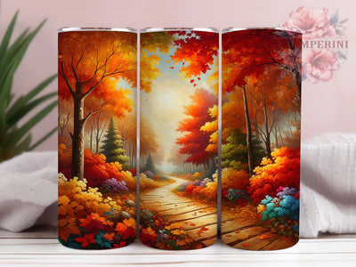 Autumn Scenic Rustic Fall Tumbler, Fall Landscape Design, Nature Sublimation Tumbler, Scenic Fall Tumbler, Forest Autumn Wrap, Rustic Fall Tumbler, Cozy Season Tumbler Design Sublimation Li Zamperini 