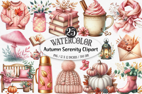 Autumn Serenity Clipart Sublimation SVGista 