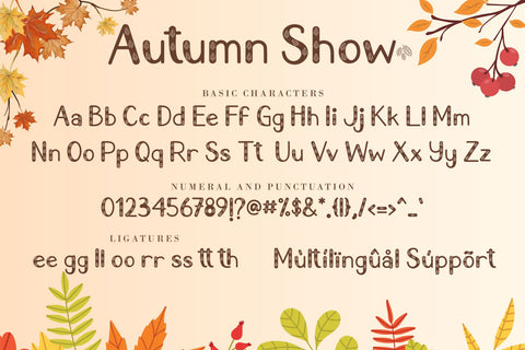 Autumn Show Font AEN Creative Store 