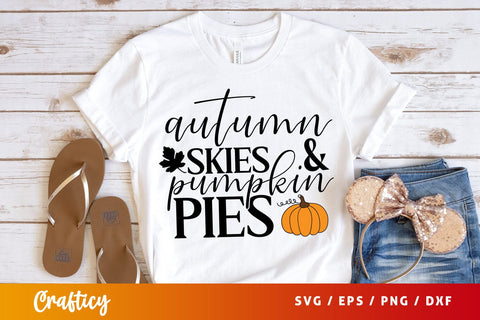 Autumn skies and pumpkin pies SVG Design SVG Designangry 