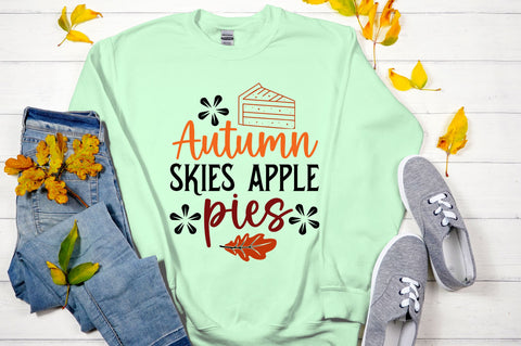Autumn skies apple pies svg design SVG Regulrcrative 
