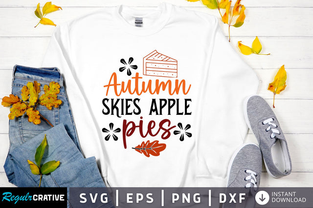 Autumn skies apple pies svg design SVG Regulrcrative 