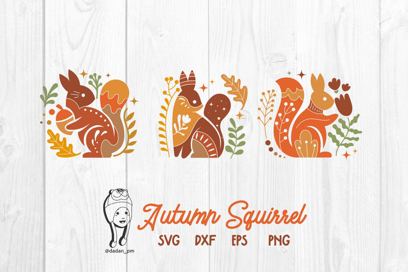 Autumn squirrel svg SVG dadan_pm 