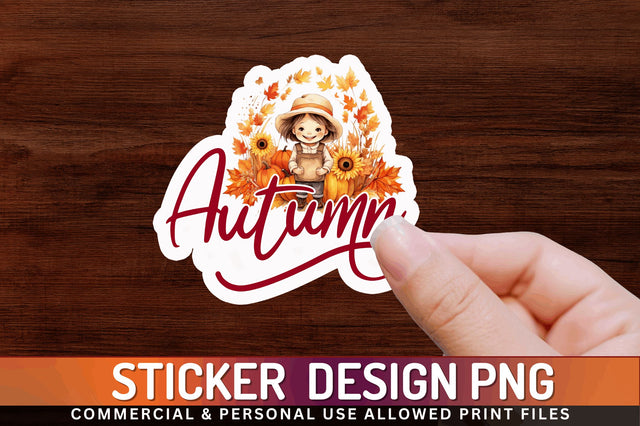 Autumn Sticker Design Sublimation Regulrcrative 