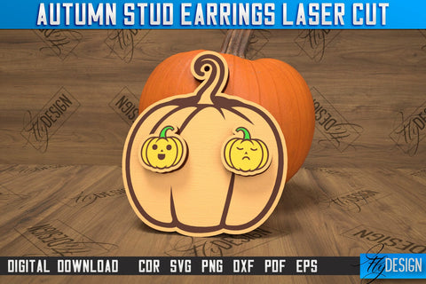 Autumn Stud Earrings Bundle | Jewelry Design | Fall Design | Autumn Season | CNC Files SVG Fly Design 