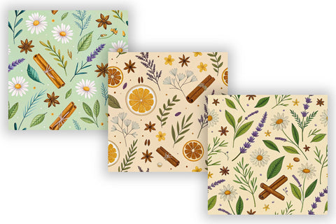 Autumn Tea Blends Digital Paper, Autumn Craft Work, Autumn Pattern, Fall Pattern, Scrapbook Kit, Autumn Leaves, Autumn Vibe Digital Pattern FloridPrintables 