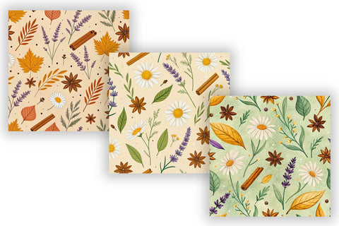 Autumn Tea Blends Digital Paper, Autumn Craft Work, Autumn Pattern, Fall Pattern, Scrapbook Kit, Autumn Leaves, Autumn Vibe Digital Pattern FloridPrintables 