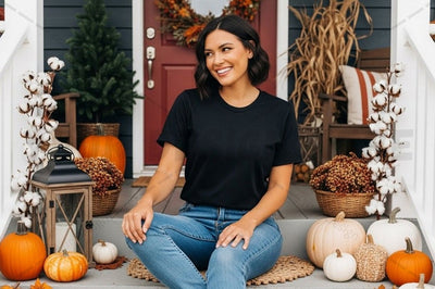 Autumn-themed t-shirt mockup design Mock Up Photo Designangry 