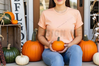 Autumn themed t-shirt mockup design Mock Up Photo Designangry 
