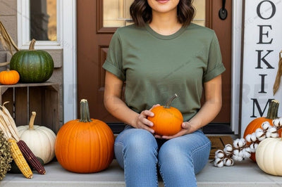 Autumn themed t-shirt mockup design Mock Up Photo Designangry 