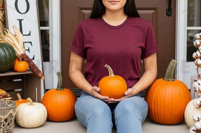 Autumn themed t-shirt mockup design Mock Up Photo Designangry 
