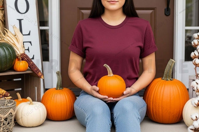 Autumn themed t-shirt mockup design Mock Up Photo Designangry 