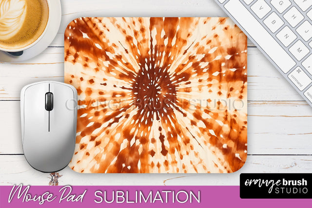 Autumn Tie Dye Mouse Pad Design - Fall Mousepad Sublimation Sublimation OrangeBrushStudio 