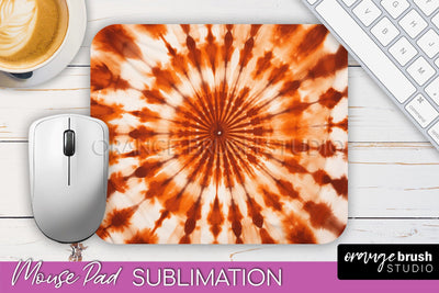 Autumn Tie Dye Mouse Pad Design - Fall Mousepad Sublimation Sublimation OrangeBrushStudio 
