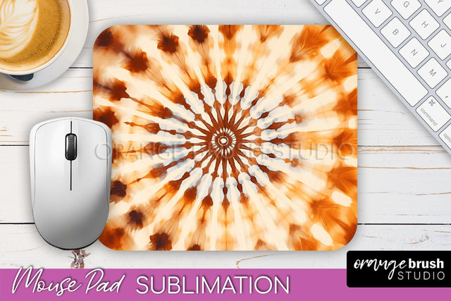 Autumn Tie Dye Mouse Pad Design - Fall Mousepad Sublimation Sublimation OrangeBrushStudio 