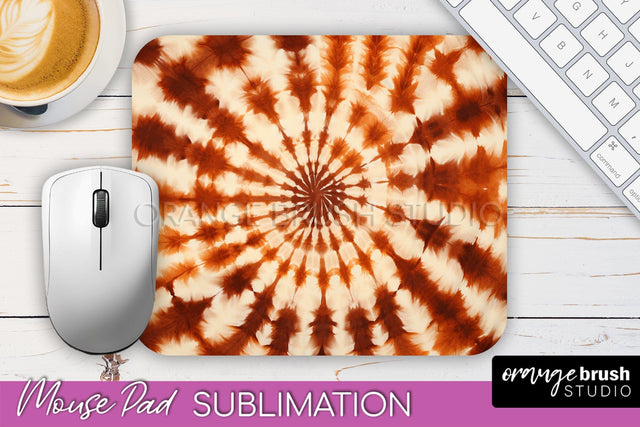 Autumn Tie Dye Mouse Pad Design - Fall Mousepad Sublimation Sublimation OrangeBrushStudio 