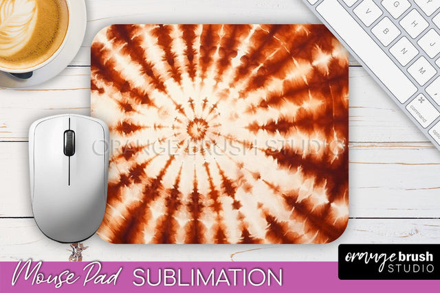 Autumn Tie Dye Mouse Pad Design - Fall Mousepad Sublimation Sublimation OrangeBrushStudio 