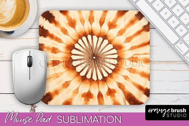 Autumn Tie Dye Mouse Pad Design - Fall Mousepad Sublimation Sublimation OrangeBrushStudio 