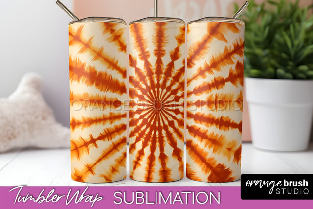 Autumn Tie Dye Tumbler Wrap, Fall Tumbler Sublimation Sublimation OrangeBrushStudio 