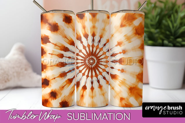 Autumn Tie Dye Tumbler Wrap, Fall Tumbler Sublimation Sublimation OrangeBrushStudio 
