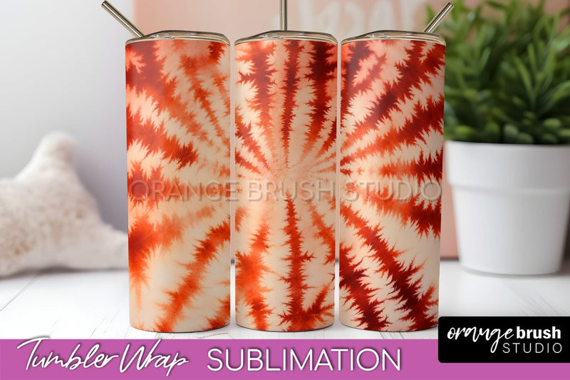 Autumn Tie Dye Tumbler Wrap, Fall Tumbler Sublimation Sublimation OrangeBrushStudio 