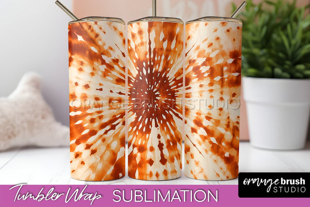 Autumn Tie Dye Tumbler Wrap, Fall Tumbler Sublimation Sublimation OrangeBrushStudio 