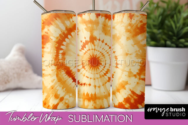 Autumn Tie Dye Tumbler Wrap, Fall Tumbler Sublimation Sublimation OrangeBrushStudio 