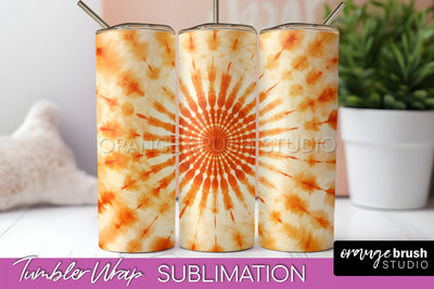 Autumn Tie Dye Tumbler Wrap, Fall Tumbler Sublimation Sublimation OrangeBrushStudio 
