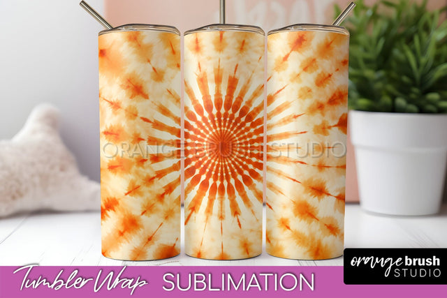 Autumn Tie Dye Tumbler Wrap, Fall Tumbler Sublimation Sublimation OrangeBrushStudio 