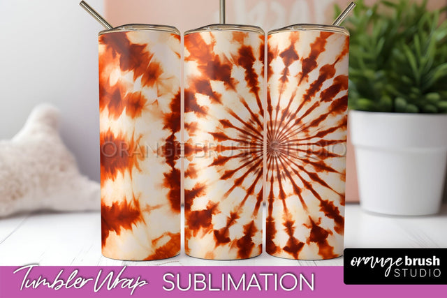 Autumn Tie Dye Tumbler Wrap, Fall Tumbler Sublimation Sublimation OrangeBrushStudio 