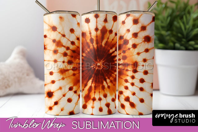 Autumn Tie Dye Tumbler Wrap, Fall Tumbler Sublimation Sublimation OrangeBrushStudio 