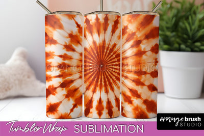 Autumn Tie Dye Tumbler Wrap, Fall Tumbler Sublimation Sublimation OrangeBrushStudio 