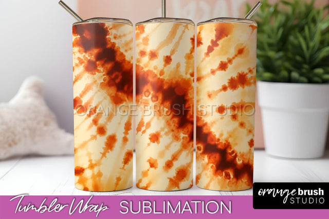 Autumn Tie Dye Tumbler Wrap, Fall Tumbler Sublimation Sublimation OrangeBrushStudio 