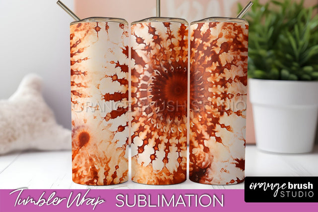 Autumn Tie Dye Tumbler Wrap, Fall Tumbler Sublimation Sublimation OrangeBrushStudio 
