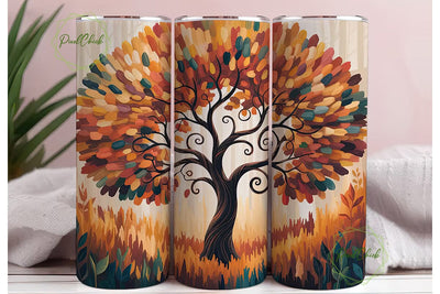 Autumn Tree 20oz Tumbler Wrap Sublimation PixelChick 