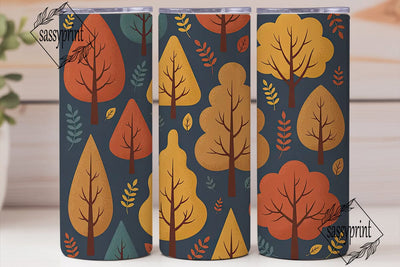 Autumn Trees 20oz Tumbler Wrap Sublimation sassyprint 