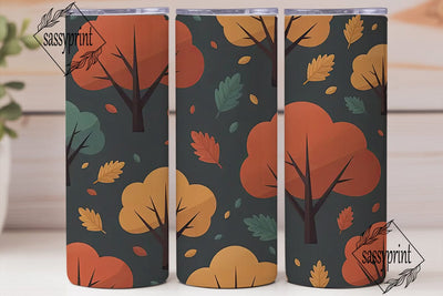 Autumn Trees 20oz Tumbler Wrap Sublimation sassyprint 