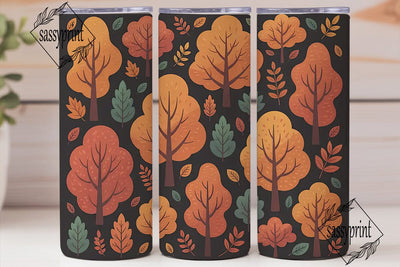 Autumn Trees 20oz Tumbler Wrap Sublimation sassyprint 