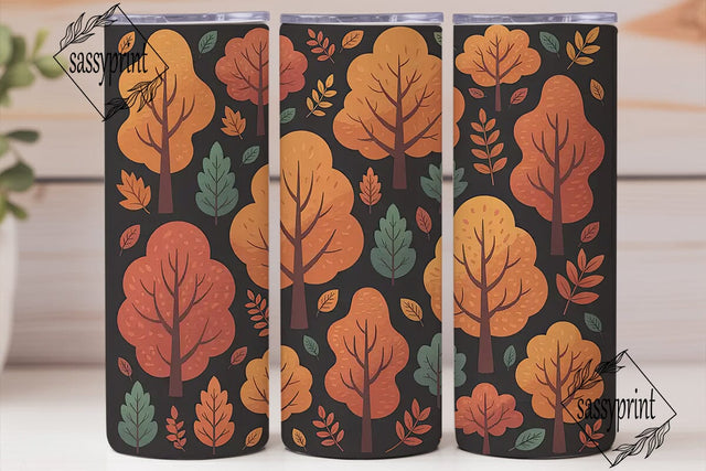 Autumn Trees 20oz Tumbler Wrap Sublimation sassyprint 