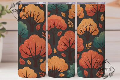 Autumn Trees 20oz Tumbler Wrap Sublimation sassyprint 