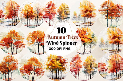 Autumn Trees Wind Spinner Sublimation Bundle Sublimation Regulrcrative 