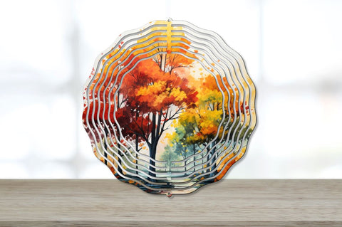 Autumn Trees Wind Spinner Sublimation Designs Bundle Sublimation Regulrcrative 