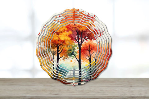 Autumn Trees Wind Spinner Sublimation Designs Bundle Sublimation Regulrcrative 