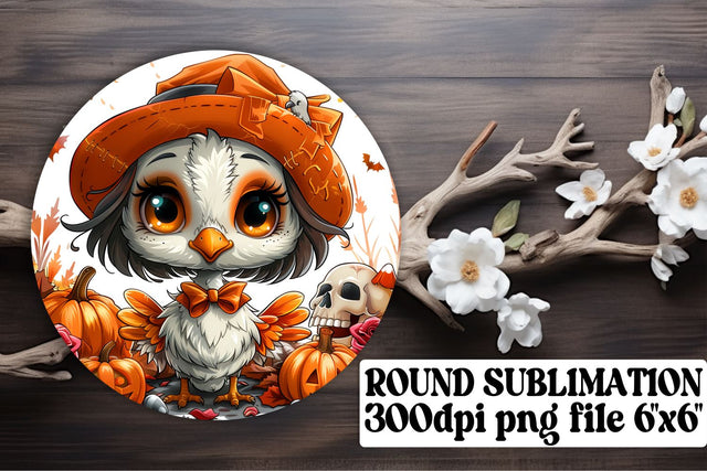 Autumn Turkey Design Round Sublimation PNG Sublimation afrosvg 