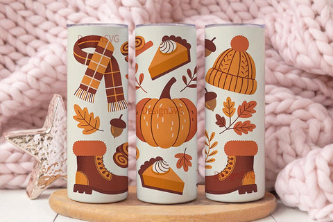 Autumn Vibes 20oz Tumbler Wrap Sublimation DesignSVG 