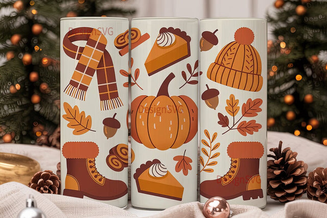Autumn Vibes 20oz Tumbler Wrap Sublimation DesignSVG 