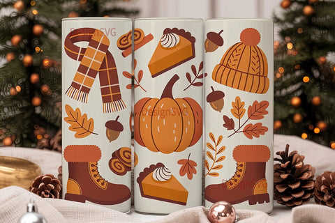 Autumn Vibes 20oz Tumbler Wrap Sublimation DesignSVG 