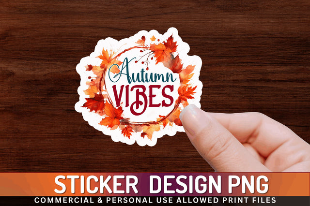 Autumn vibes Sticker Design Sublimation Regulrcrative 